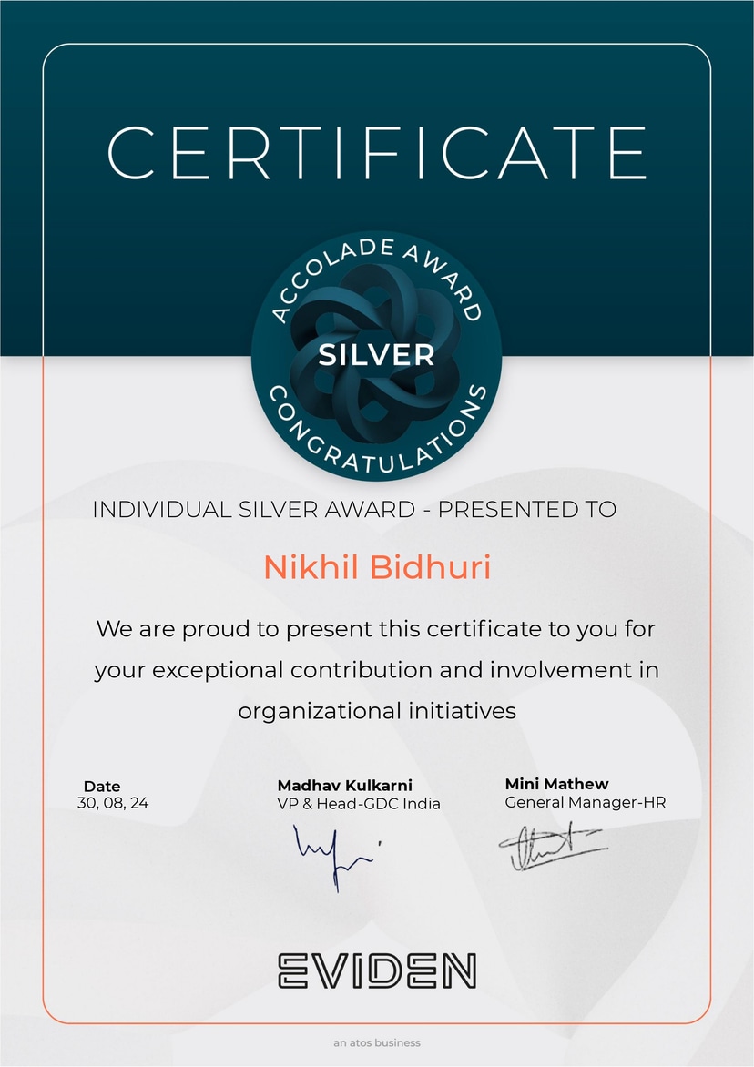 Individual Silver Award